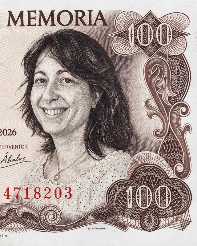 Imán personalizado con estilo de billete de pesetas antiguo