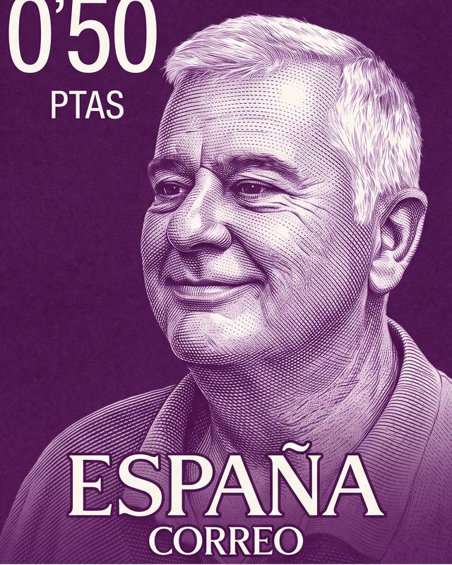 Imán personalizado con estilo de sello de correo clásico